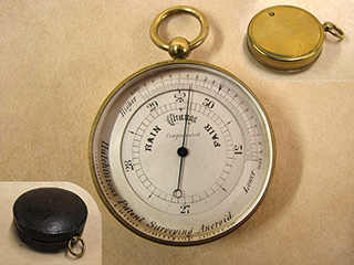 Rare Hutchinsons Patent Surveying Aneroid pocket barometer circa 1890
